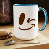 Happy Mornings Mug "Have A Beautiful Day!" Two-Tone Coffee Mugs, 15oz