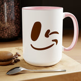 Happy Mornings Mug "Have A Beautiful Day!" Two-Tone Coffee Mugs, 15oz
